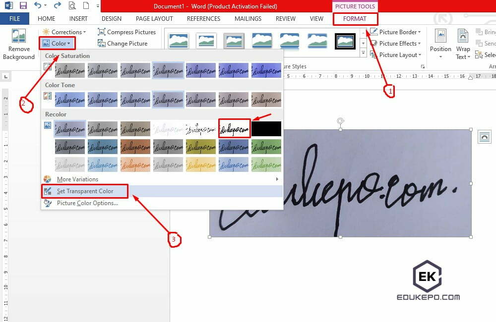 Cara membuat tanda tangan di Microsoft Word 2