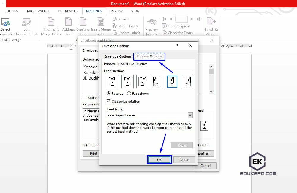 Cara Membuat Amplop Surat di Microsoft Word