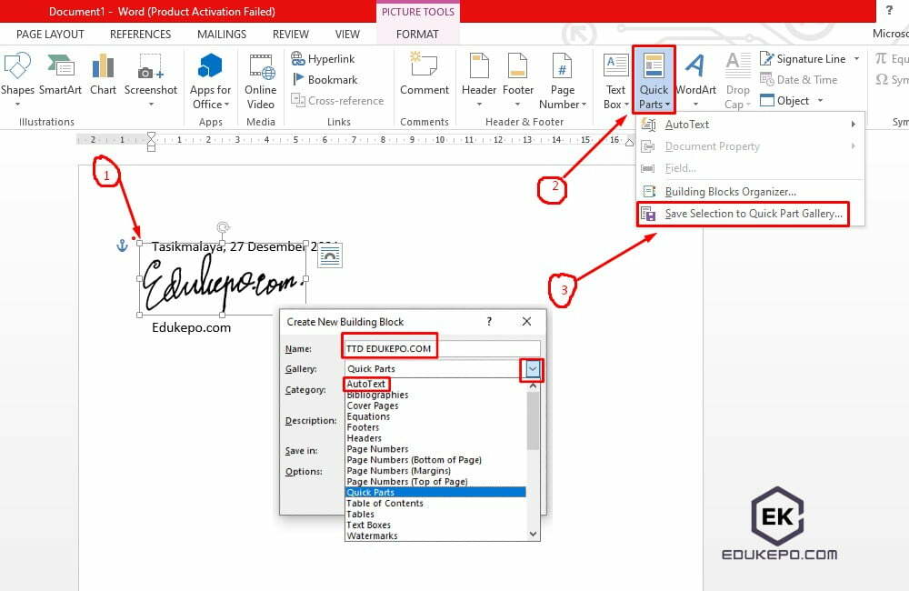 Cara membuat tanda tangan di Microsoft Word 4