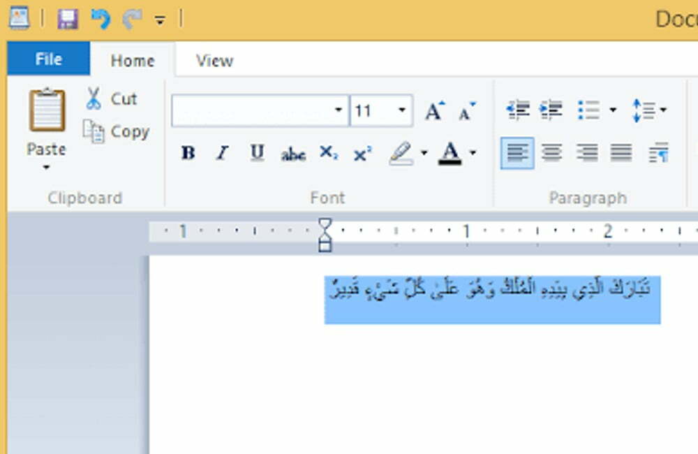 Cara copy paste tulisan arab di word