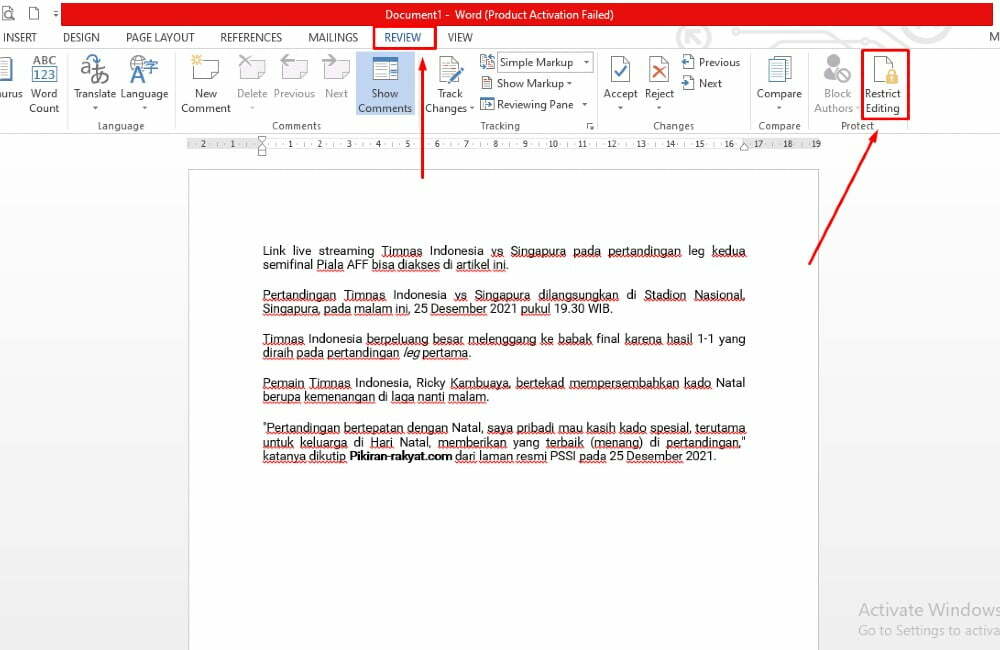 Kunci dokumen Word sehingga tidak dapat disalin dan diedit
