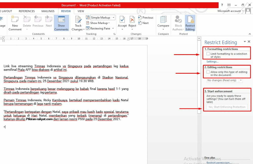 Kunci dokumen Word sehingga tidak dapat disalin dan diedit