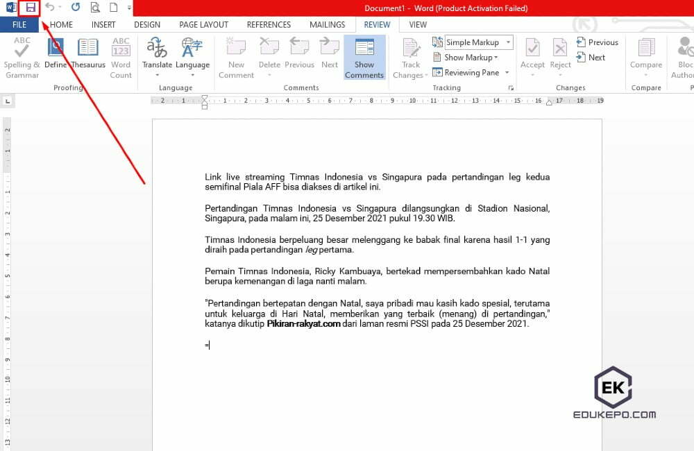 Kunci dokumen Word sehingga tidak dapat disalin dan diedit