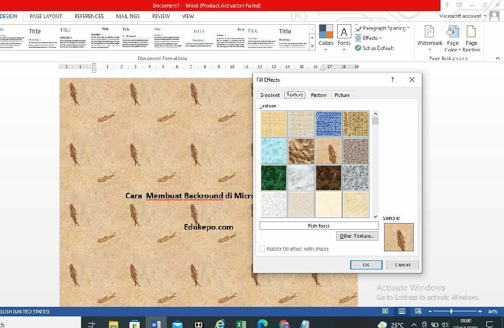 Menambah Background Warna di Microsoft Word