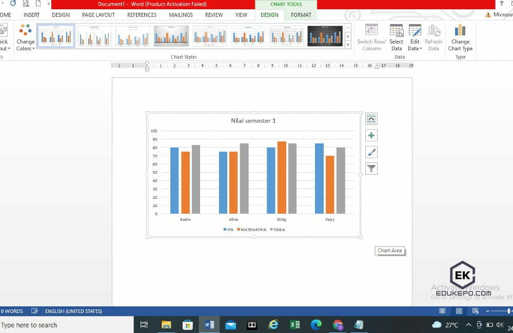 Mengatur tampilan grafik