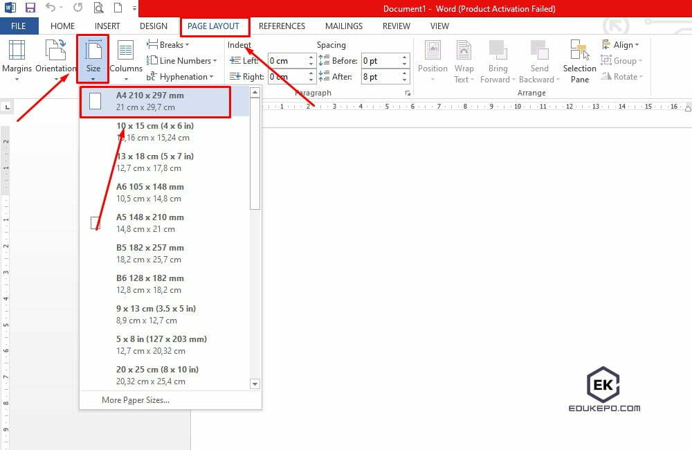 Cara Megatur Ukuran Kertas Di Microsoft Word