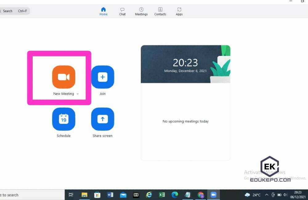 Cara membuat room zoom