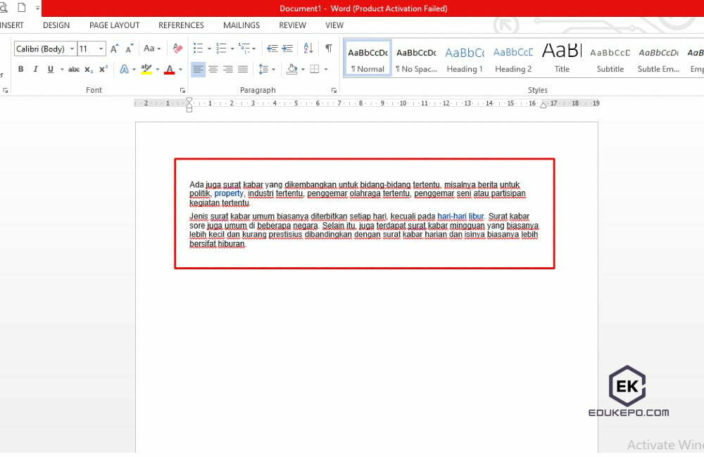 menghilangkan garis merah 1