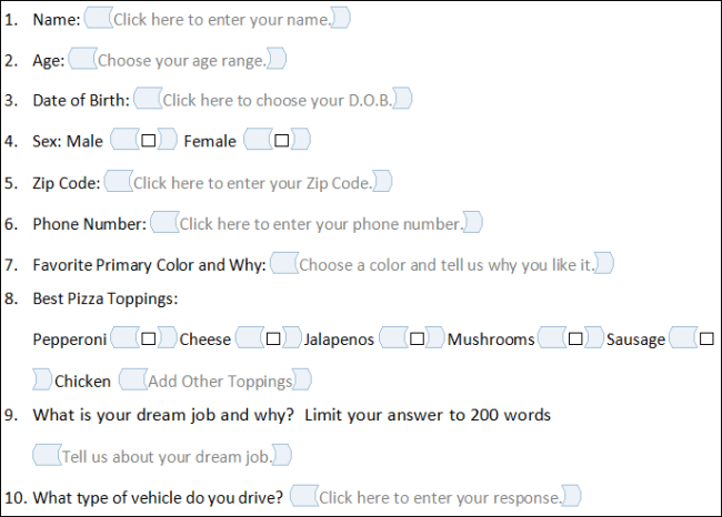 Cara Membuat Formulir yang dapat diisi dengan Microsoft word