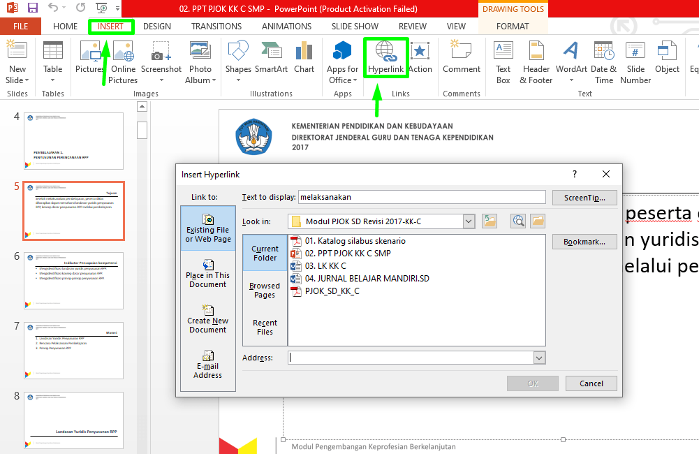 Cara Membuat Situs Hyperlink, File dan Slide di PowerPoint