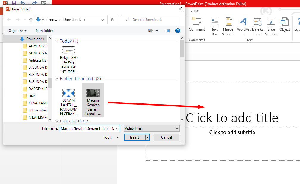 Cara Memasukan Video ke PowerPoint