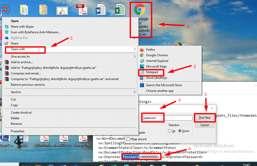 Cara Membuka file dokumen di word dengan cara paksa