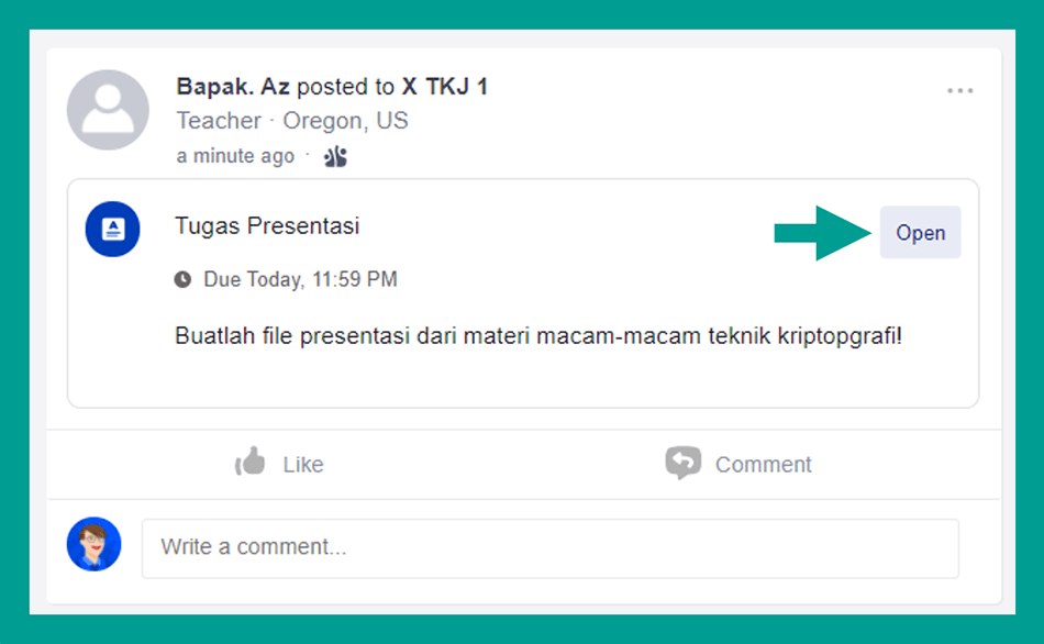 Cara Mengirim Hasil Tugas