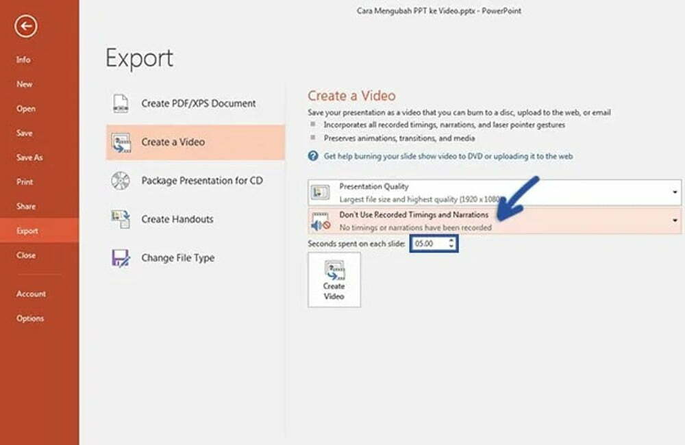 Cara Mengubah Powerpoint Menjadi Video