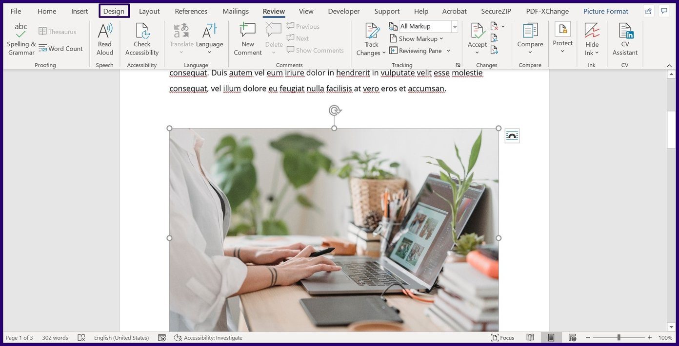 Kunci foto dengan fitur tanda air di Microsoft Word