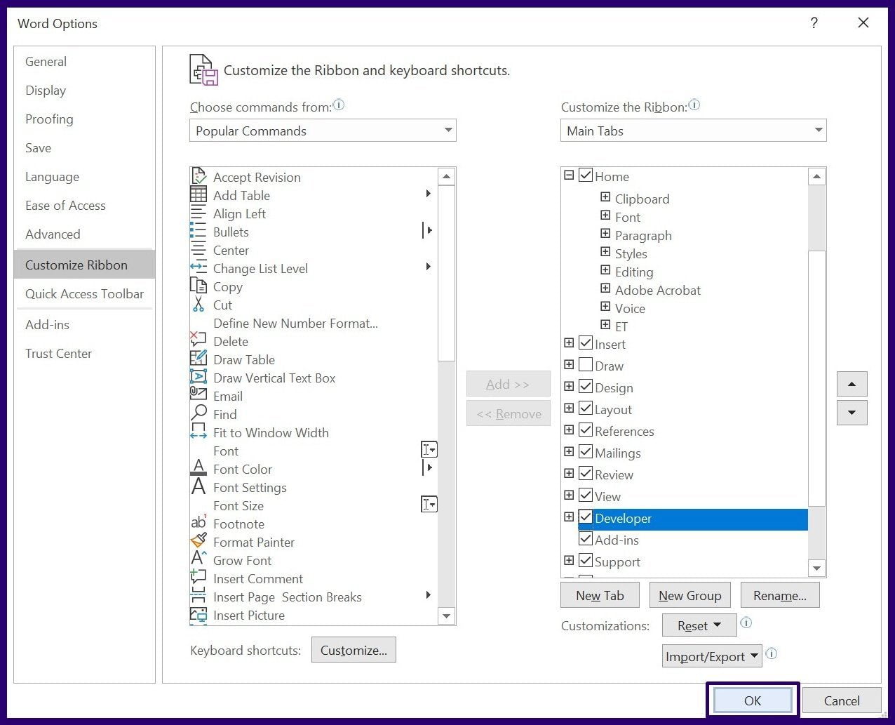 Mengamankan gambar menggunakan fungsi Kontrol Konten Gambar dari tab Pengembang di Microsoft Word