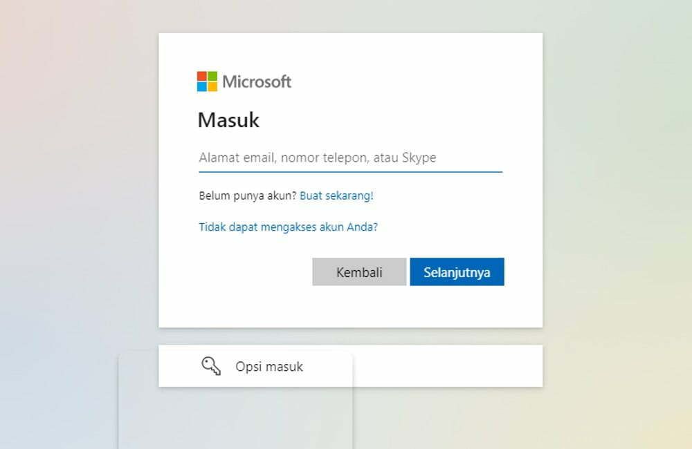 Buat akun Microsoft