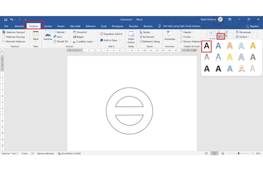 Cara membuat stempel di Word 2016 dan yang lainnya