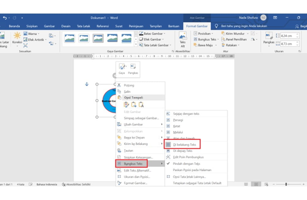 Atur ukuran stempel dan pilih bagiannya