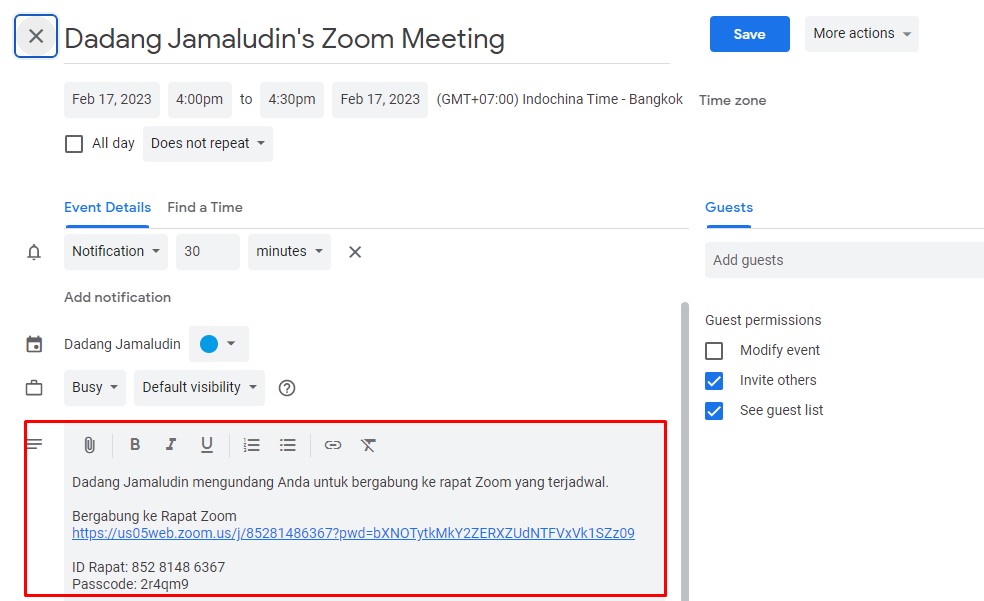 Cara zoom 40 menit lebih